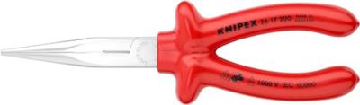 Knipex 26 17 200 Platte rondbektang VDE Recht Vanadium elektrostaal 200 mm