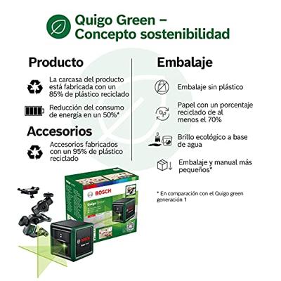 Bosch Groen Quigo Green | Kruislijnlaser | 12 m - 0603663C02 Bosch Groen Quigo Green | Kruislijnlaser | 12 m - 0603663C02