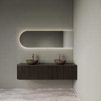 Badkamermeubelset Gliss Design Alluro 160 cm Rechts Ebony - thumbnail