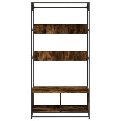 VidaXL Kledingkast 90x50x180 cm bewerkt hout gerookt eikenkleurig