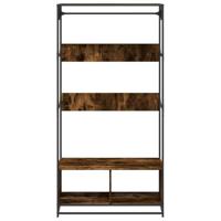 VidaXL Kledingkast 90x50x180 cm bewerkt hout gerookt eikenkleurig - thumbnail