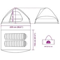 VidaXL Koepeltent 2-persoons waterdicht bruin - thumbnail