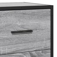 Dressoir 35,5x35x76 cm bewerkt hout en metaal grijs sonoma - thumbnail