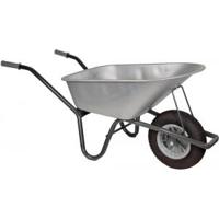 Kruiwagen gecoat 85 liter verzinkt met binnen- en buitenband - thumbnail