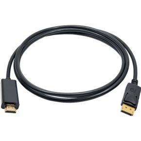 Akyga AK-AV-05 HDMI-kabel Aansluitkabel DisplayPort-stekker, HDMI-A-stekker 1.8 m Zwart