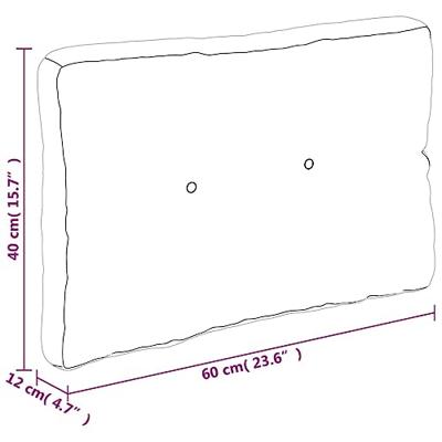 VidaXL Palletkussenset 60x40x12 cm stof marineblauw