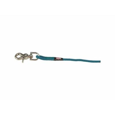 TRIXIE HONDENRIEM SLEEPLIJN ROND ZONDER HANDLUS PETROL BLAUW 5 MTR X 0,6 CM