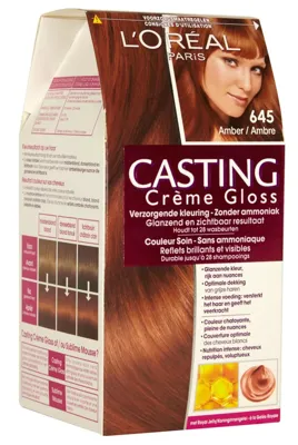 Loreal Casting Creme Gloss 645 - Donker Koper Mahonieblond - Haarverf (1set)