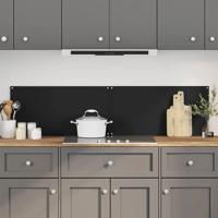 VidaXL Spatschermen keuken 2 st 80x40 cm gehard glas zwart - thumbnail