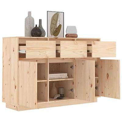 Dressoir 110x34x75 cm massief grenenhout - thumbnail