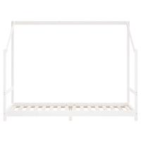 Kinderbedframe 80x200 cm massief grenenhout wit - thumbnail