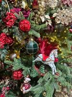 Decoris kerstballen set glas 24st kerstrood 2,5cm - thumbnail