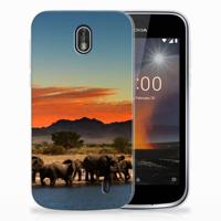Nokia 1 | TPU Hoesje | Olifanten - thumbnail