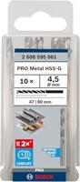 Bosch Accessoires Metaalboren HSS-G, Standard 4,5 x 47 x 80 mm 10st - 2608595061 - thumbnail