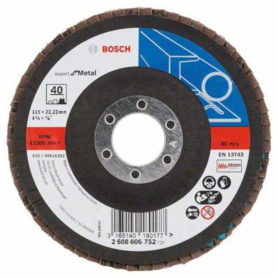 Bosch Accessories 2608606752 X551 Lamellenschijf Diameter 115 mm Boordiameter 22.33 mm Korrelgrootte (num) 40 Staal 1 stuk(s) Bosch Accessories 2608606752 X551 Lamellenschijf Diameter 115 mm Boordiameter 22.33 mm Korrelgrootte (num) 40 Staal 1 stuk(s)