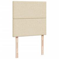 Boxspring met matras stof crèmekleurig 100x200 cm - thumbnail