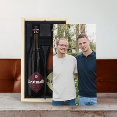 Bier in bedrukte kist - Westmalle Dubbel & Tripel