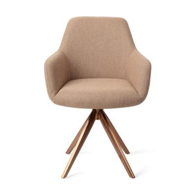 Jesper Home Eetkamerstoel 'Hiroo' Draaibaar, Turn Rose, kleur Whisper Wheat