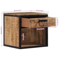 Nachtkastje 40x35x40 cm massief mangohout - thumbnail