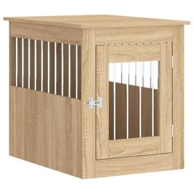 VidaXL Hondenbench 55x75x65 cm bewerkt hout sonoma eikenkleurig
