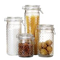 Set van 4 Potjes DKD Home Decor Kristal Transparant Roestvrij staal 10 x 10 x 33 cm - thumbnail