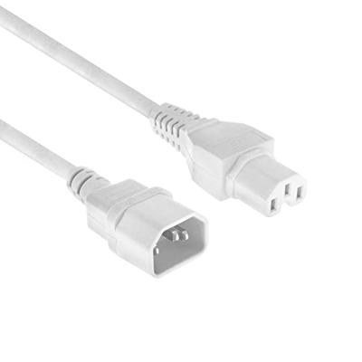 ACT AK5436 Stroomkabel C14/C15 Wit - 1,2 meter