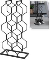 Wijnrek zwart metaal 8 flessen - thumbnail