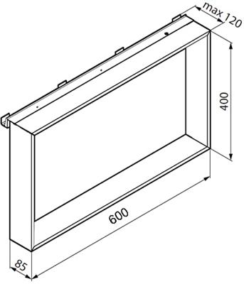 Novellini Frame Hangend Planchet 60x8,5x40 cm Mat Zwart r90akfpo4070-h Novellini Frame Hangend Planchet 60x8,5x40 cm Mat Zwart r90akfpo4070-h