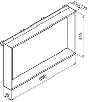 Novellini Frame Hangend Planchet 60x8,5x40 cm Mat Zwart r90akfpo4070-h - thumbnail