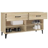 VidaXL Schoenenkast 102x35x55 cm bewerkt hout sonoma eikenkleurig - thumbnail