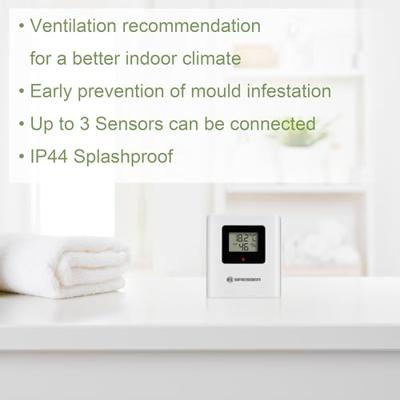BRESSER VentAir Thermo-Hygrometer met Touch Screen en Aanbeveling voor Ventilatie