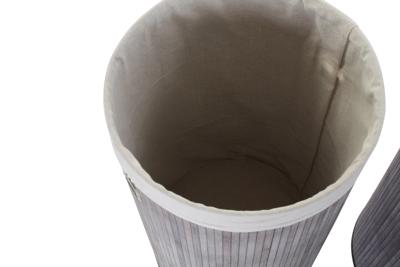 Mandenset DKD Home Decor Beige Grijs Bamboe 38 x 38 x 60 cm (3 Onderdelen) (2 Stuks)