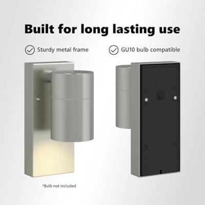VidaXL Buiten wandlamp 2 pcs zilver 6,5 x 10,5 x 16 cm rvs en glas