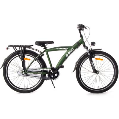 AMIGO Roady 24 Inch Jongens 3V Terugtraprem Groen AMIGO Roady 24 Inch Jongens 3V Terugtraprem Groen