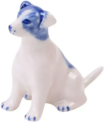 Heinen Delfts Blauw miniatuur ornament keramiek jack russel 5.5x2.5x5cm delfts blauw Heinen Delfts Blauw miniatuur ornament keramiek jack russel 5.5x2.5x5cm delfts blauw