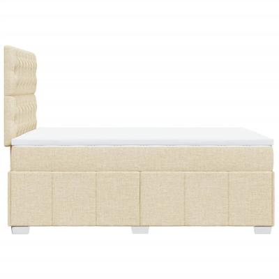 Boxspring met matras stof crèmekleurig 120x200 cm