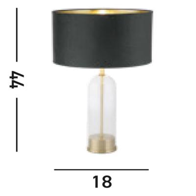 Searchlight TafellampOxford met zwarte kap - EU81712BK