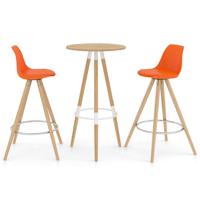vidaXL 3-delige Barset oranje - thumbnail