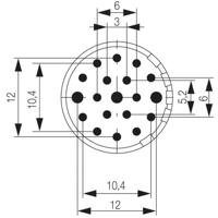 Weidmüller 1224390000 Stekker inzetstuk 19 Solderen 1 stuk(s) - thumbnail