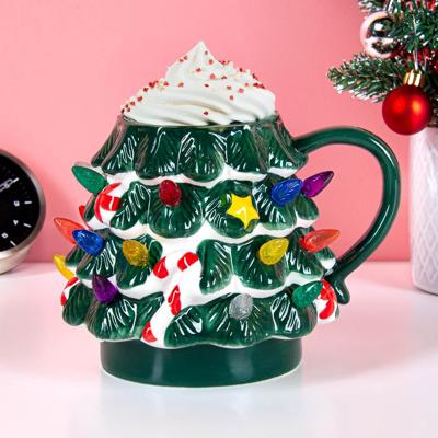 Kerstboom mok met ledverlichting Kerstboom mok met ledverlichting