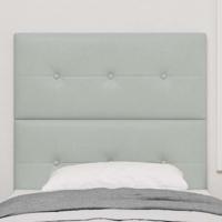 LED Hoofdbord met LED-striplichten Lichtgrijs 100 cm Polyester - thumbnail