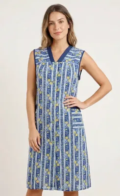 Ma Flodder jasschort blauw/geel bloemetje - 3 - M - M - M - M - M - M - M - M - M - M - M - M - M - M - M - M