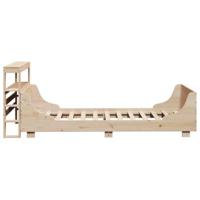 Bedframe zonder matras massief grenenhout 75x190 cm - thumbnail