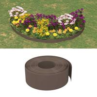 VidaXL Tuinranden 2 st 10 m 20 cm polyetheen bruin - thumbnail