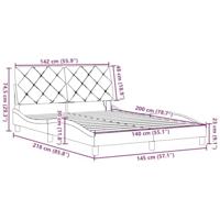 Bedframe met LED zonder matras 140x200 cm stof blauw - thumbnail