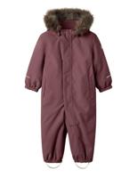 Gevoerde jumpsuit met fleece voor kinderen NAME IT rozenhout - thumbnail