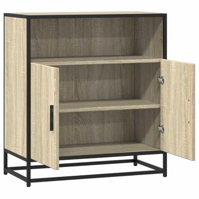Dressoir 68x35x76 cm bewerkt hout sonoma eikenkleurig