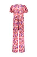B.Nosy zomer jumpsuit meisjes - rood/paars AOP - riem - Pallas - thumbnail