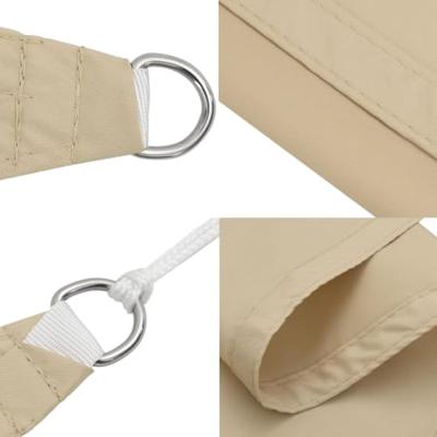 VidaXL Zonnescherm driehoekig 3,5x3,5x4,9 m oxford stof beige