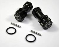 Absima + 25.0 mm 1:8 Aluminium Aluminium spoorverbreding 17 mm 6-kant Zwart 2 stuk(s) - thumbnail